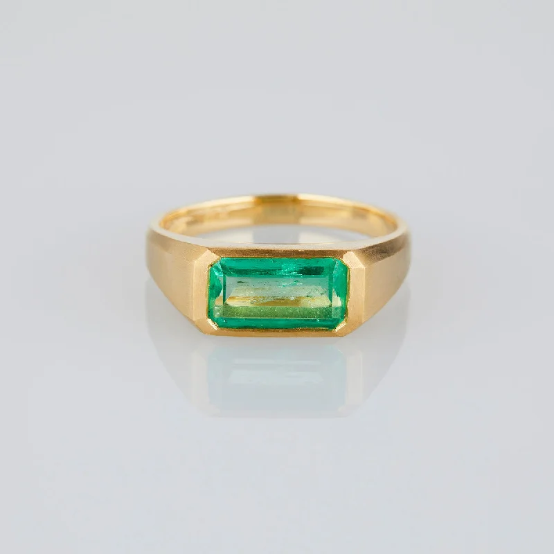 ER28-OOAK | 1.55 Carat One-of-a-Kind Emerald Ring