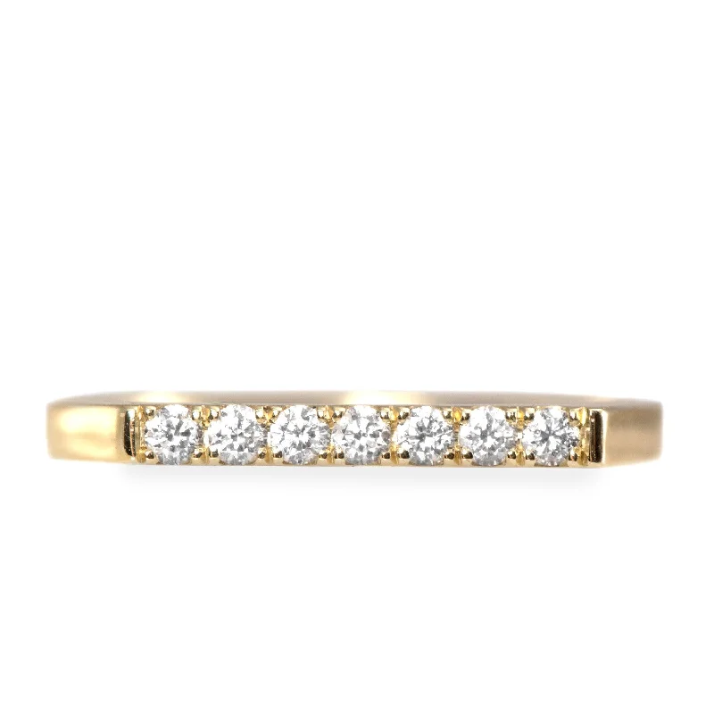 Carrie Gold Ring White Diamonds