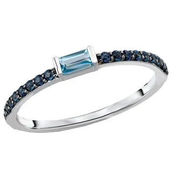 Sapphire and Topaz Ring