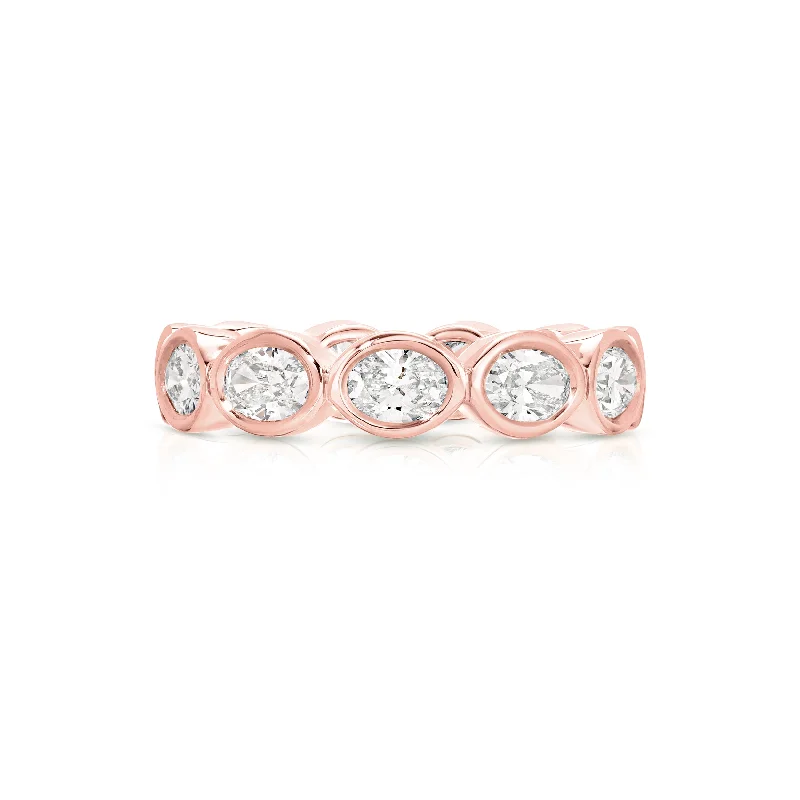 East West Bezel Oval Eternity Band