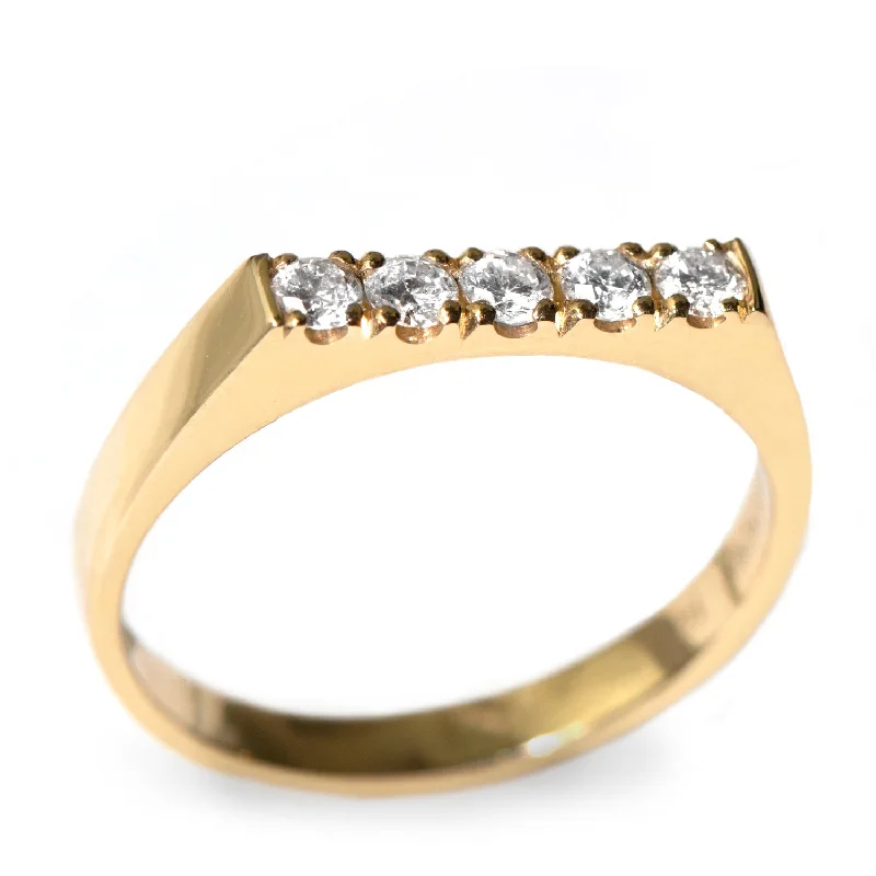 Samantha Gold Ring White Diamonds