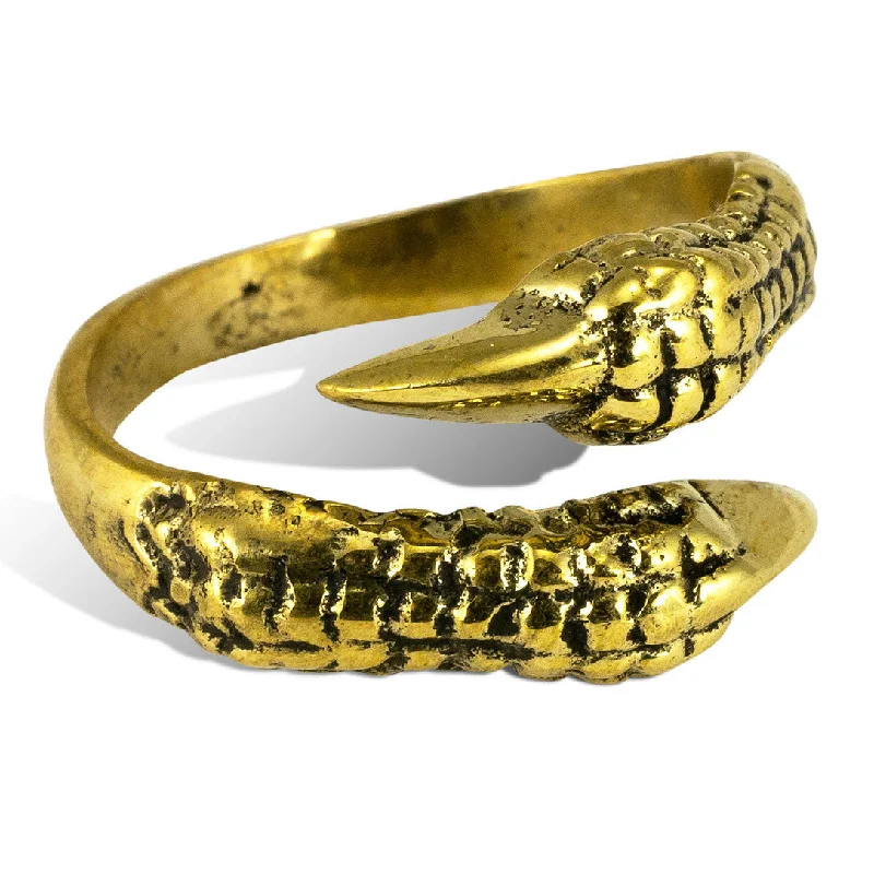 <span>RBR-016<span>: </span></span>Ravens Claw Ring - Brass