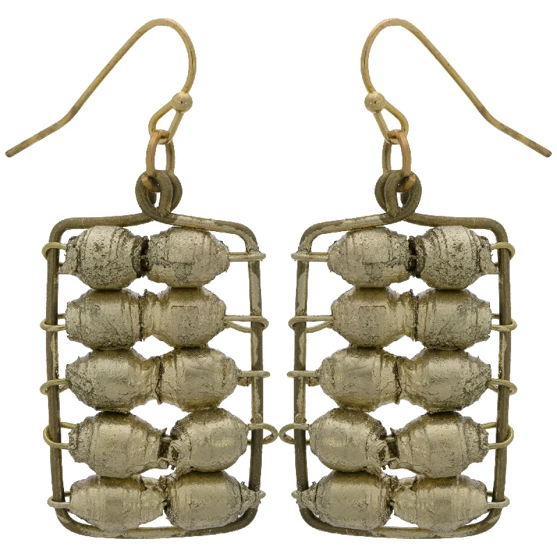 Elegant Jewelry Pieces At Unbelievable Prices Quazi Golden Abacus Earrings