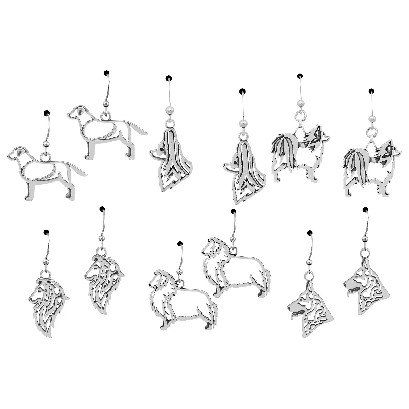 Big Discounts On Elegant Jewelry Collections Recycled Sterling Dog Breed Earrings