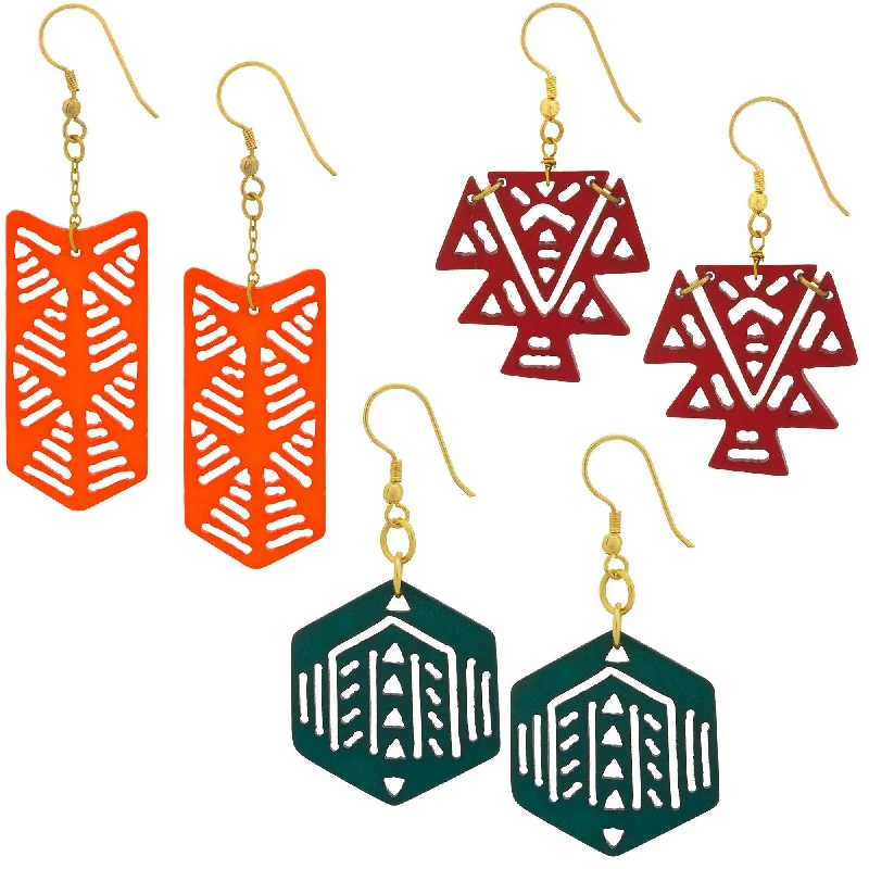 Limited-Time Offer On Elegant Jewelry Pieces Color Cutout Earrings