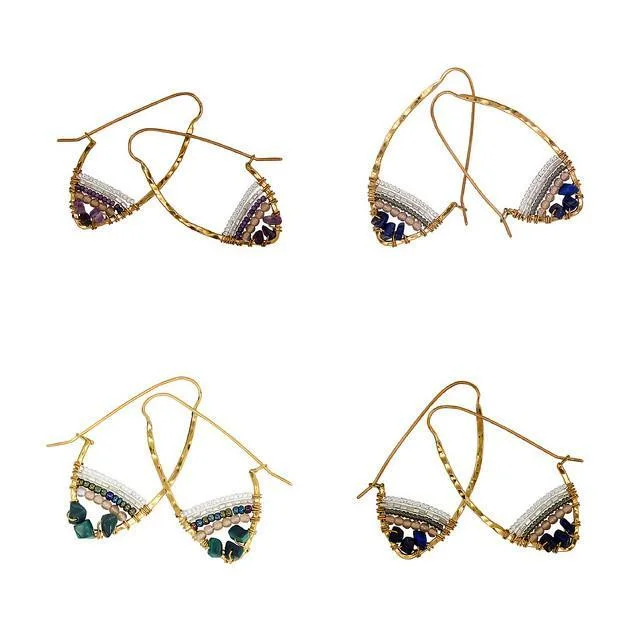 Flash Sale On Stunning Jewelry – Don't Miss Out Stone Hoop Earth Collection Earrings