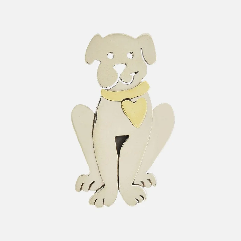 Stunning Jewelry At Even More Stunning Prices It's Norman the Dog Sterling & Brass Pin