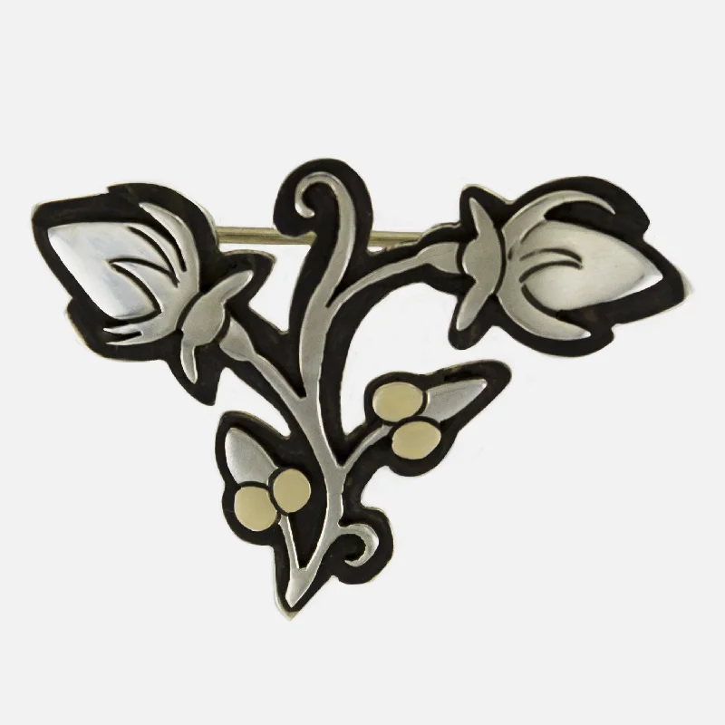 High-Quality Jewelry At A Fraction Of The Cost Matilda Flor Sterling Silver Pin