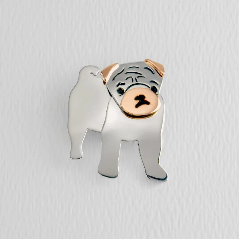 Sparkle More For Less – Jewelry Sale Happening Now Pug Sterling & Copper Pin