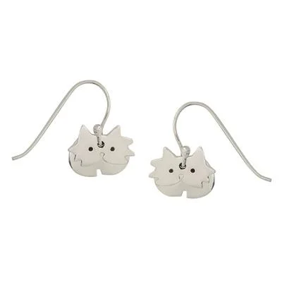 Timeless Elegance Now At Special Discounts Fluffy Cat Sterling Silver Earrings