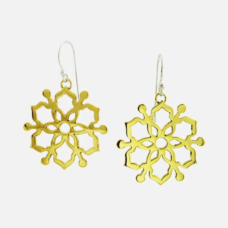 Modern Statement Jewelry For Bold Styling Moroccan Mandala Brass Earrings