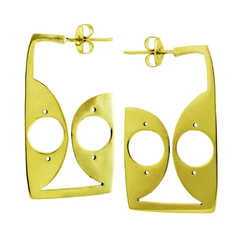 Luxury Jewelry At Unbeatable Discounts Brass Arched Angular Earrings