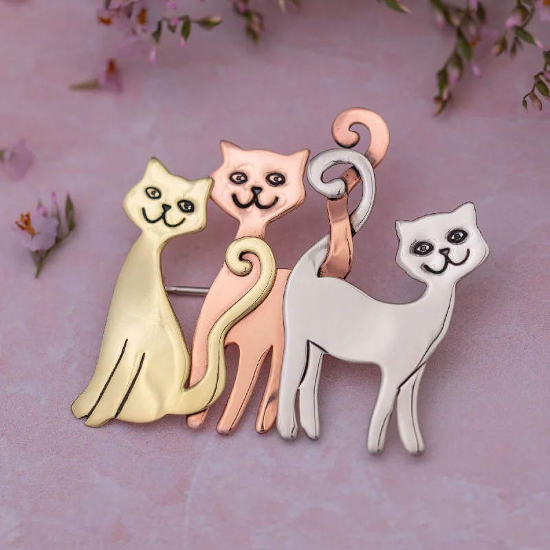 Jewelry Deals That Outshine The Rest Cat Tails Mixed Metal Pin