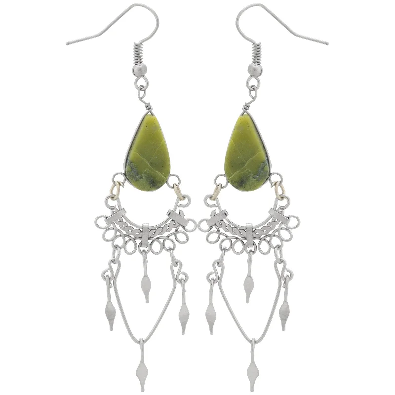 Jewelry Clearance – Final Chance To Save Big Swirls Chandelier Stone Earrings