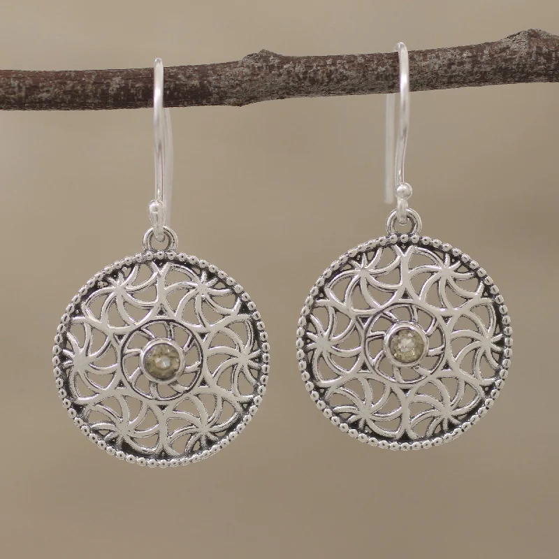 Elegant Jewelry, Exclusive Prices – Shop Now Circular Stars Citrine Openwork Dangle Earrings from India