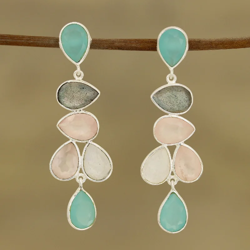 Elegant Jewelry, Affordable Luxury – Shop Now Colorful Teardrops Teardrop Multi-Gemstone Dangle Earrings from India