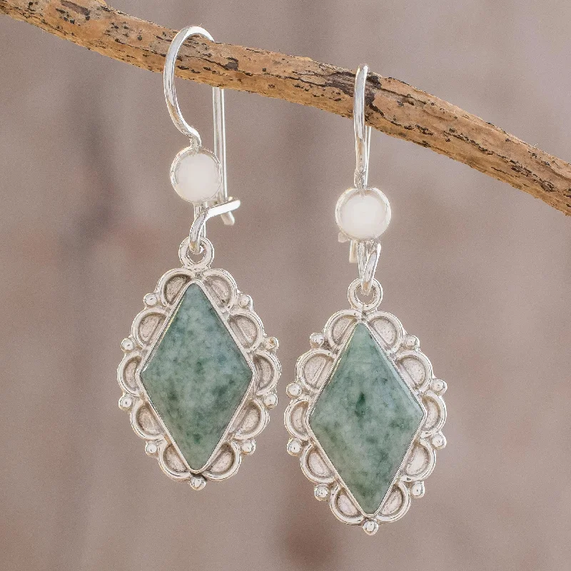 Trending Jewelry Styles Now At Limited-Time Discounts Diamond Dahlia Guatemalan Light Green Jade Earrings