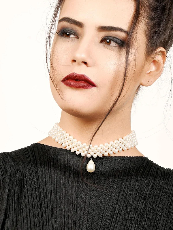 Luxury Meets Affordability – Jewelry Sale Now Live Odette Women Estelle Pearly Trinket Choker Neckpiece