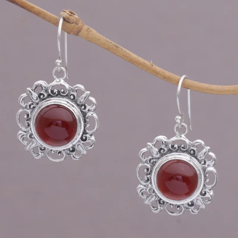 Exclusive Jewelry Offers – Sparkle For Less Jewel of Bali Carnelian and Sterling Silver Dangle Earrings from Indonesia