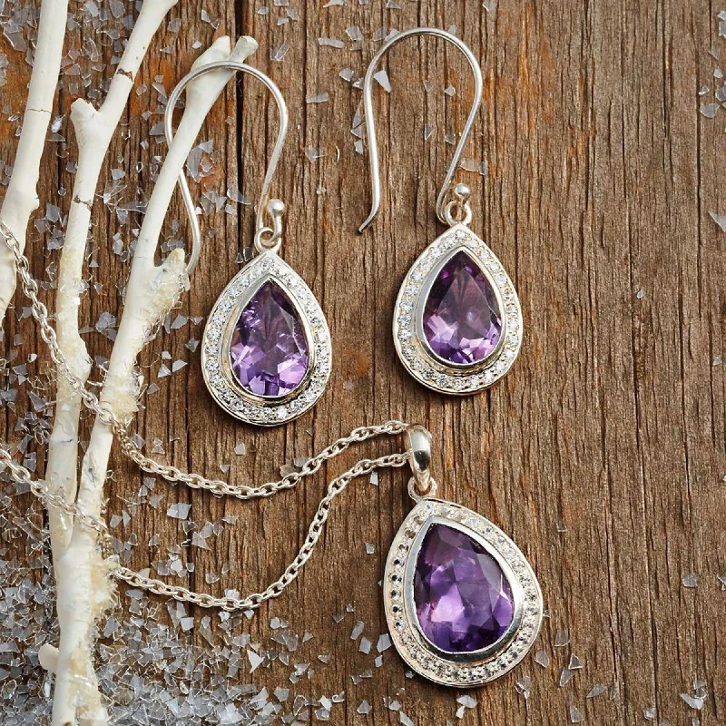 Exclusive Jewelry Markdowns – Limited-Time Offer Mughal Mystique Amethyst and Sterling Silver Earrings from India Jewelry