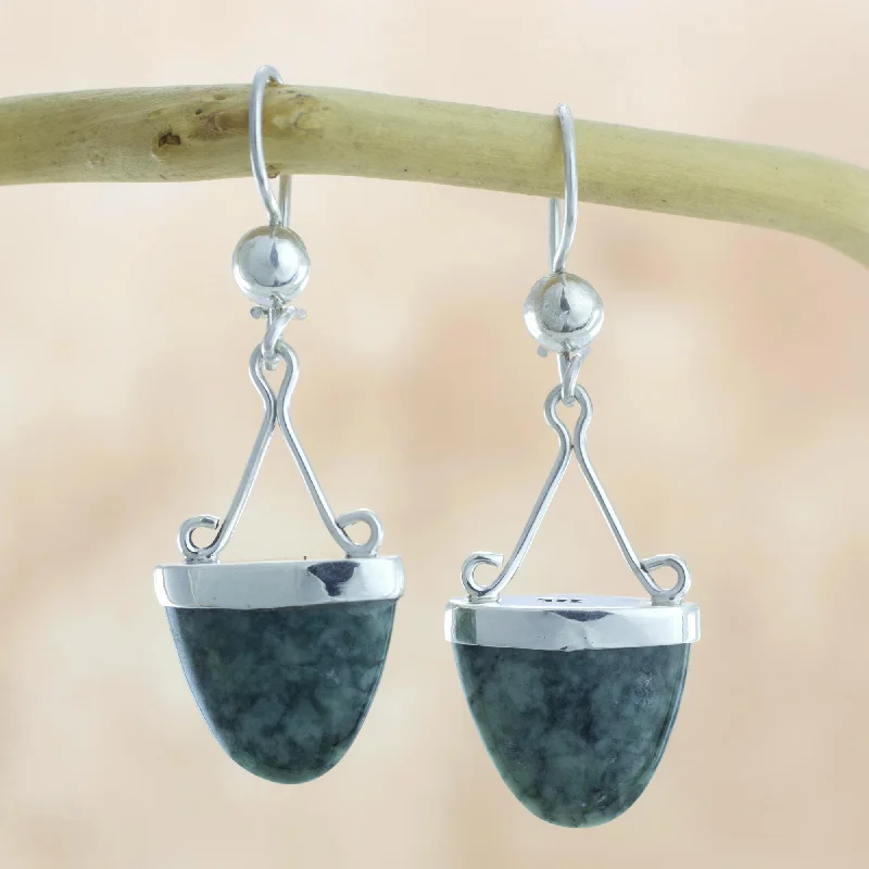 Best Jewelry Deals – Shop Premium Pieces At Great Prices Power of Life Artisan Crafted Green Jade Sterling Silver Earrings