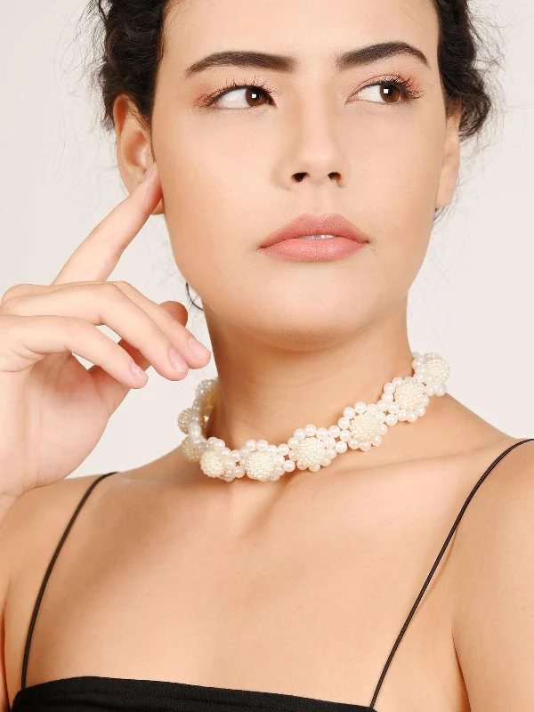 Sparkle More For Less – Jewelry Sale Happening Now Odette Women Ravishing Pearly Choker Necklace