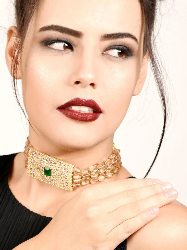 Elevate Your Jewelry Collection With Limited-Time Savings Odette Women Royal Emerald Green Choker Set