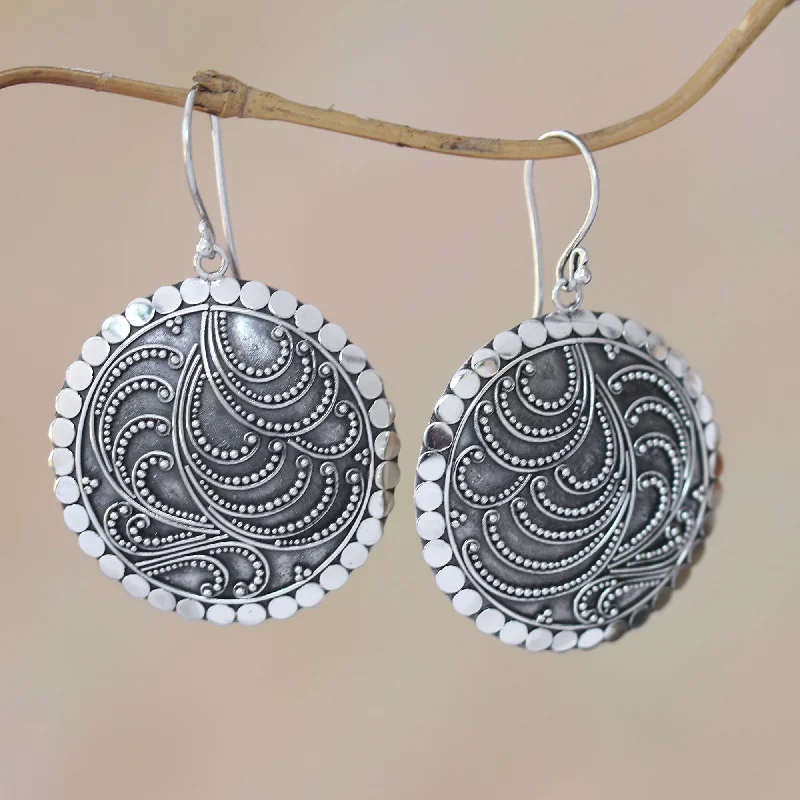 Flash Sale On Exquisite Jewelry – Don't Miss Out Sun Empress Handcrafted Sterling Silver Dangle Earrings from Bali