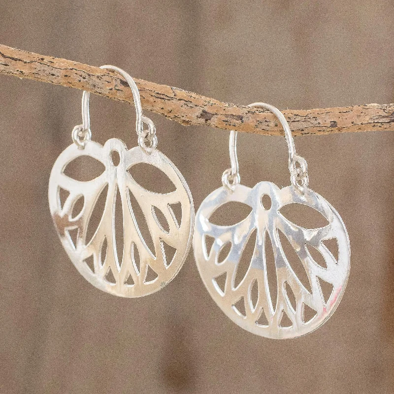 Affordable Glamour – Premium Jewelry For Less Wings of the Butterfly Openwork Pattern Sterling Silver Dangle Earrings