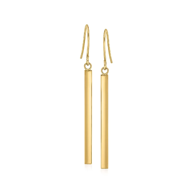 Ross-Simons 14kt Yellow Gold Linear Drop Earrings