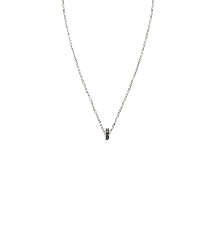 Resilience : Heart Beat Fine Belcher Chain Necklace White Gold