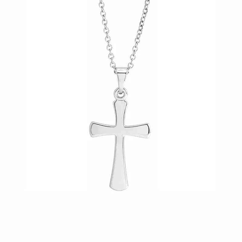 Small Cross Pendant in Sterling Silver