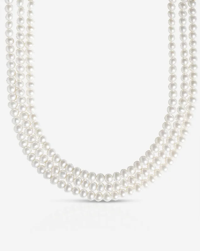 Three Row Pearl Choker