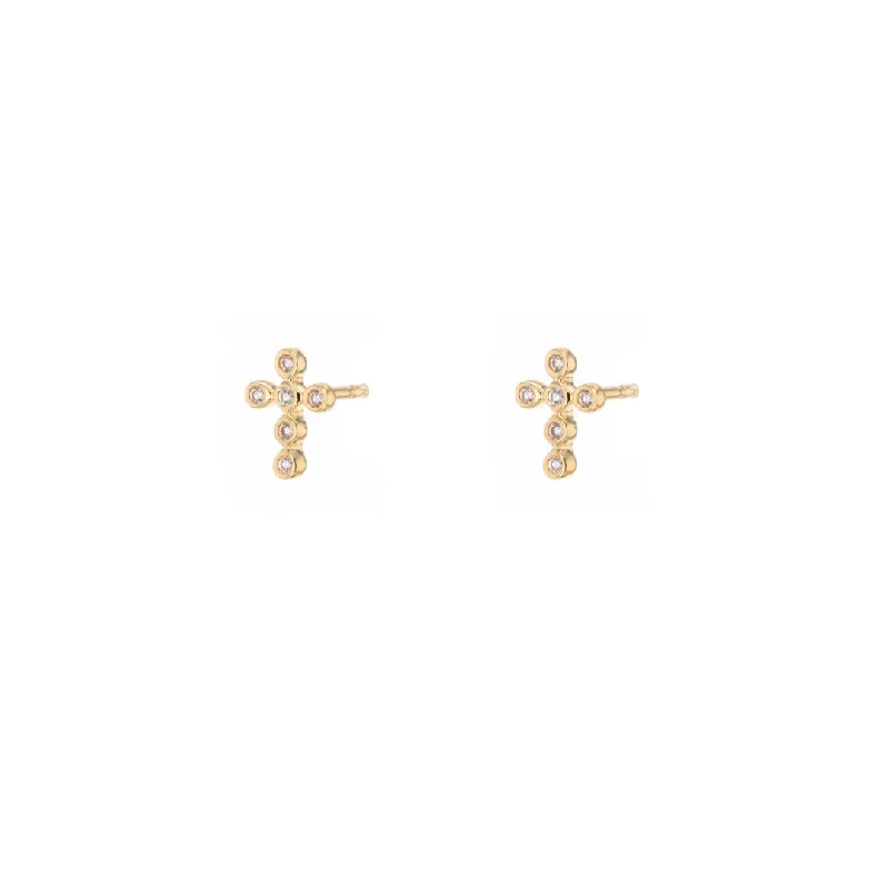 Huge Markdowns On Premium Jewelry Styles 0.07 ctw Diamond Cross Stud Earrings