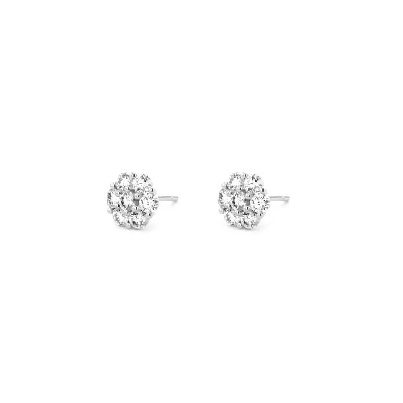 Limited-Stock Jewelry Sale – Once It's Gone, It's Gone 1.45 ctw Diamond Cluster Stud Earrings