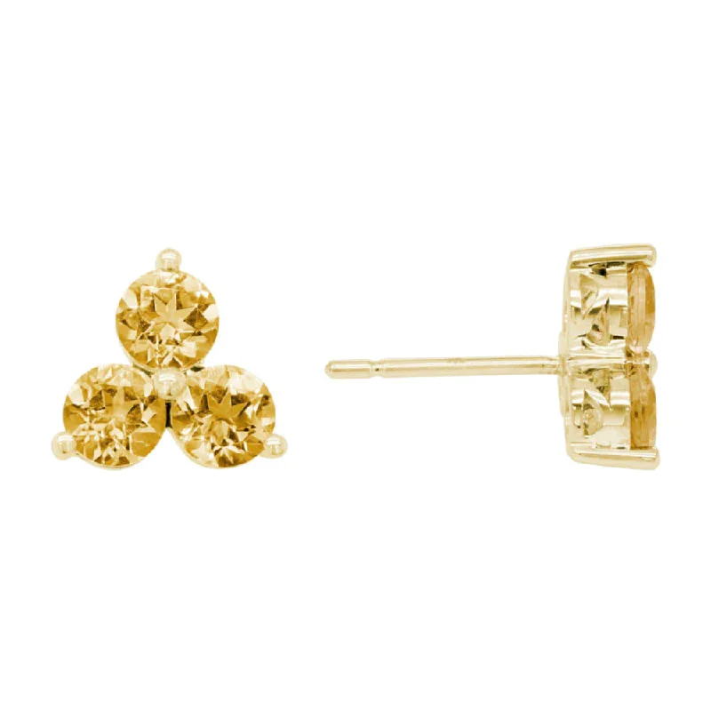 Shop Stylish Jewelry Now And Save Big 14k Citrine Flower Stud Earrings