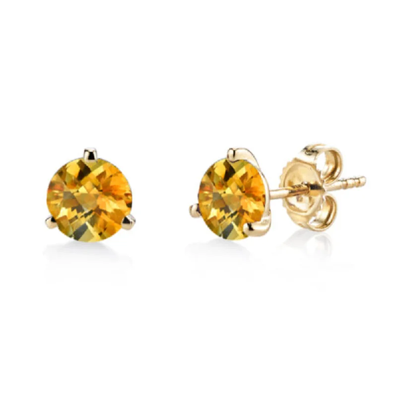 Timeless Elegance At Unbelievable Discounts 14k Gold Citrine Martini Stud Earrings