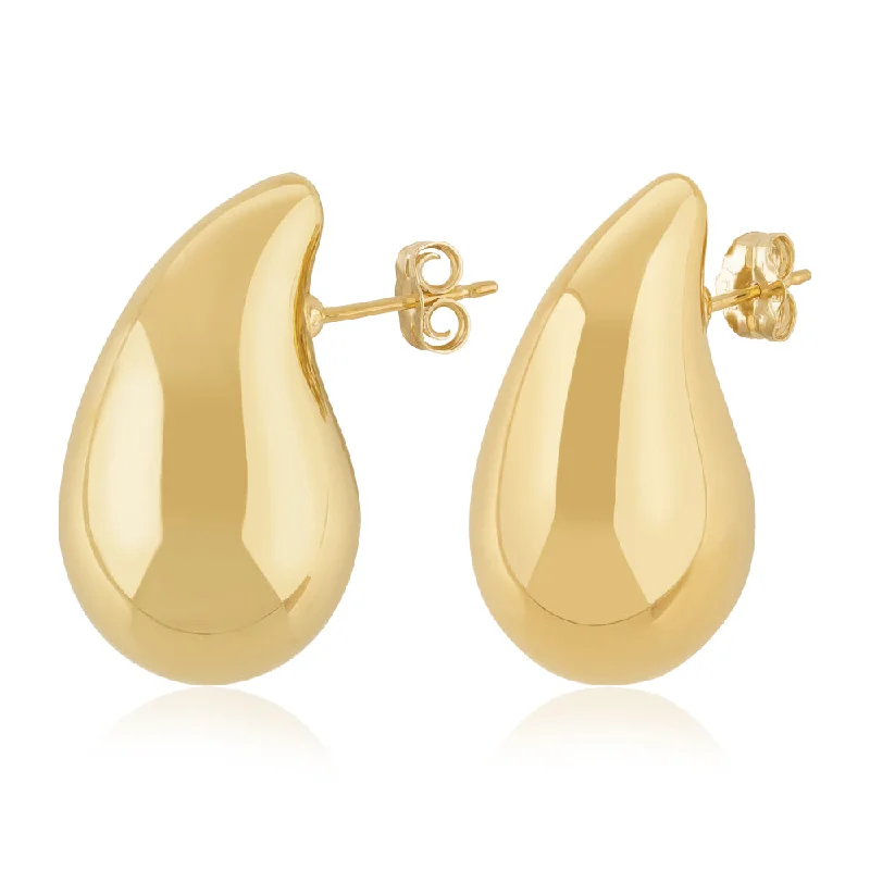 Limited-Time Offer On Premium Jewelry Collections 14k Gold Medium Tear Drop Stud Earrings