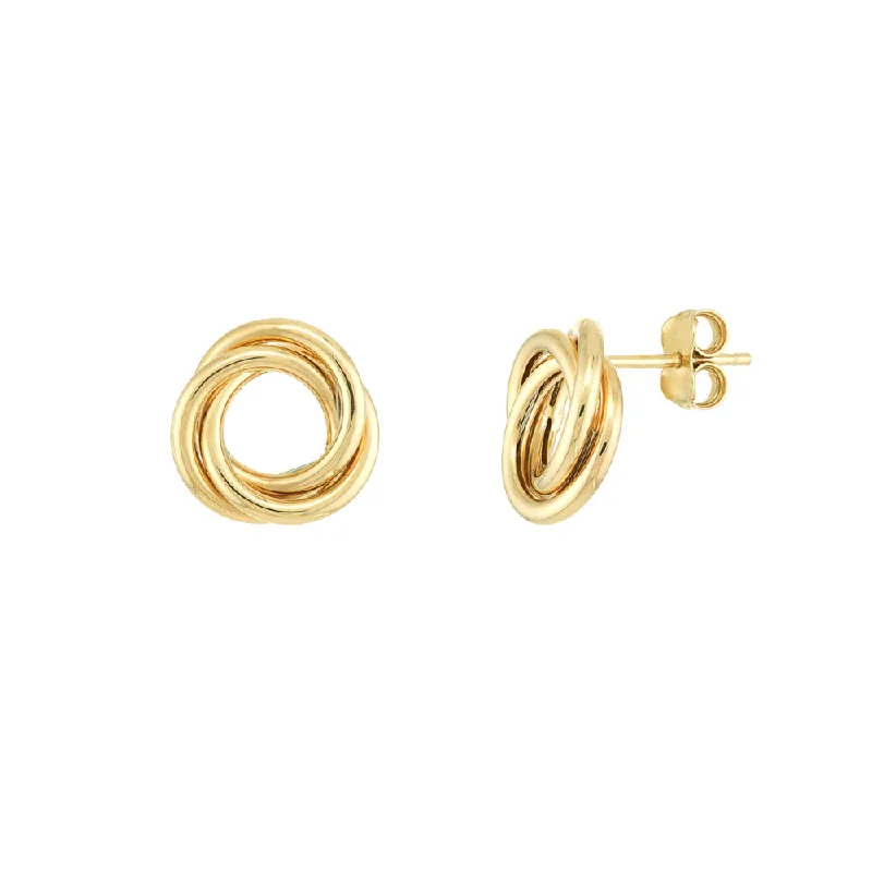 Shop Modern Jewelry Collections With Exclusive Discounts 14k Gold Open Love Knot Stud Earrings