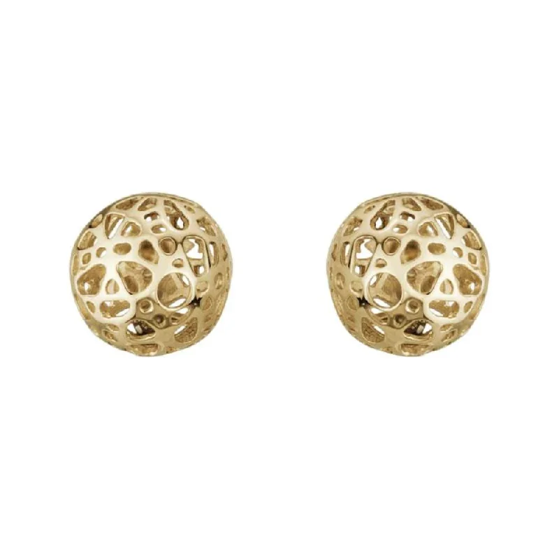 Don't Miss Our Biggest Jewelry Sale Of The Season 14k Gold Open Work Ball Stud Earrings