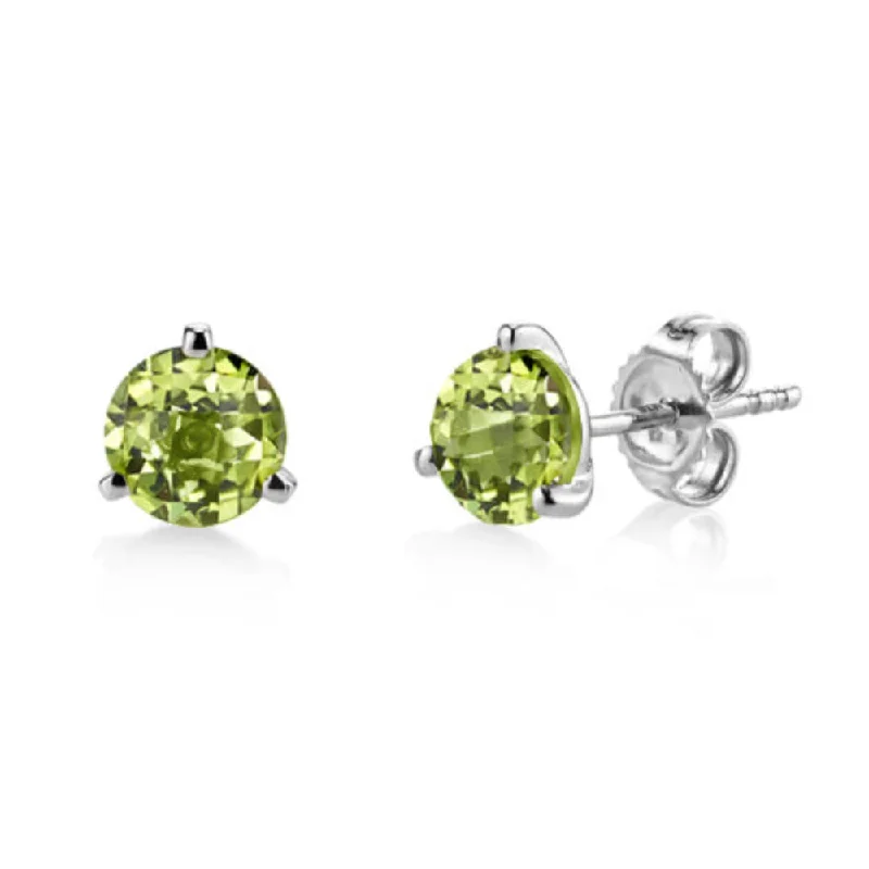 Big Discounts On Elegant Jewelry Collections 14k Gold Peridot Martini Stud Earrings