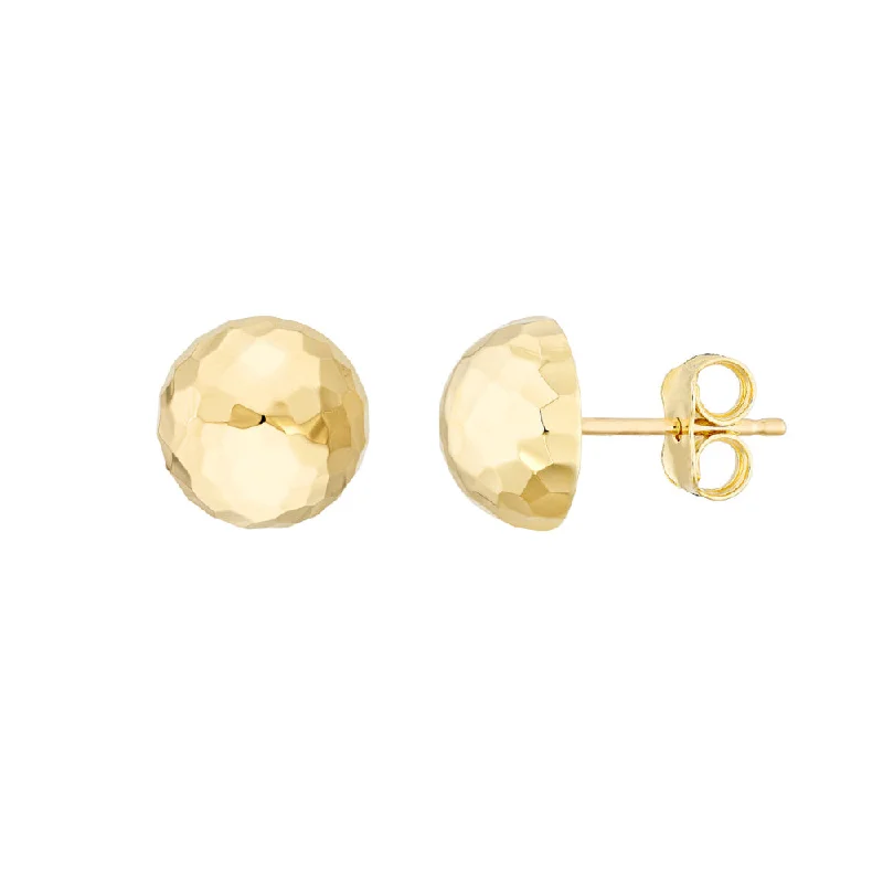 Seasonal Jewelry Clearance – Best Styles At The Lowest Prices 14k Gold Textured Dome Stud Earrings