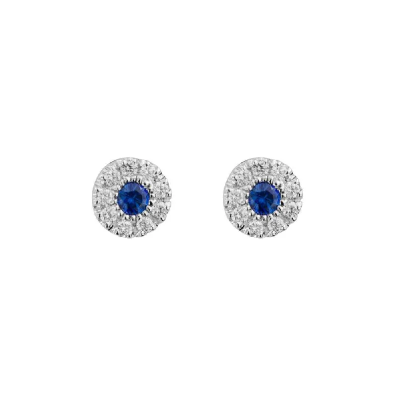 Affordable Luxury Jewelry – Style At A Great Price 14k Sapphire & Diamond Stud Earrings