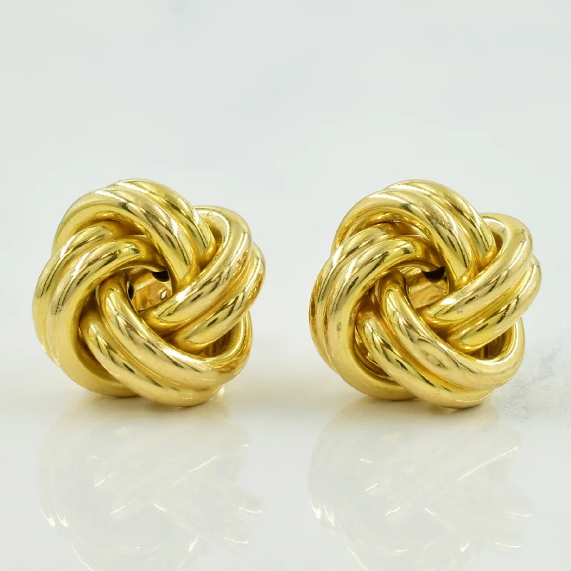 Unique Jewelry Designs Now At Discounted Rates 14k Yellow Gold Knot Stud Earrings