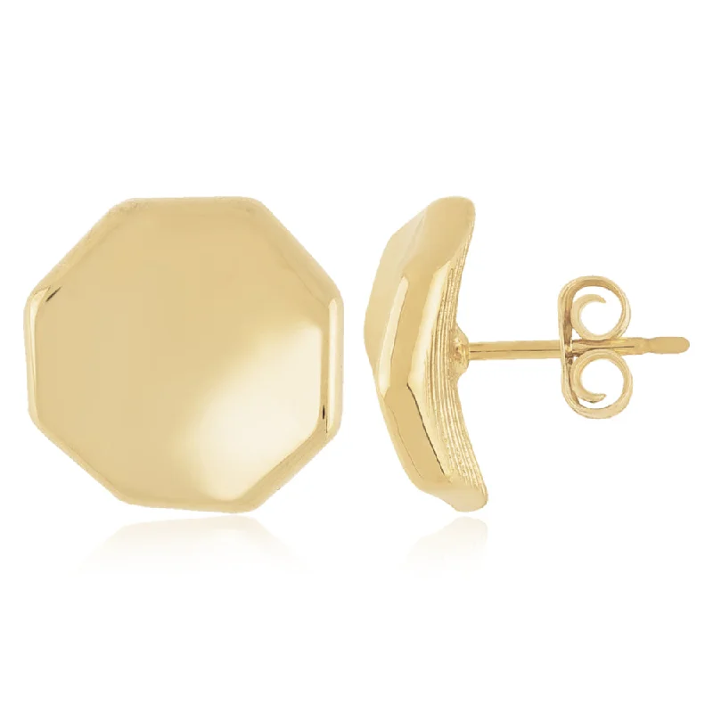 Jewelry Deals That Sparkle – Shop Today 14k Yellow Gold Octagon Dapped Stud Earrings