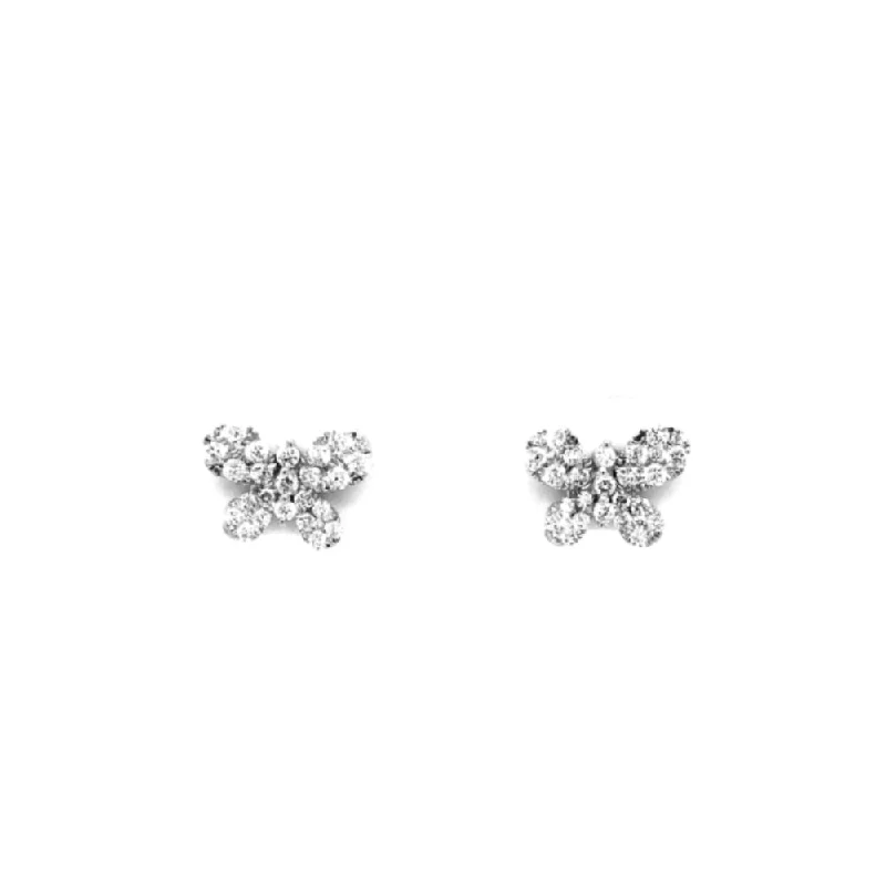 Luxury Jewelry At Unbeatable Discounts 18k Diamond Butterfly Stud Earrings