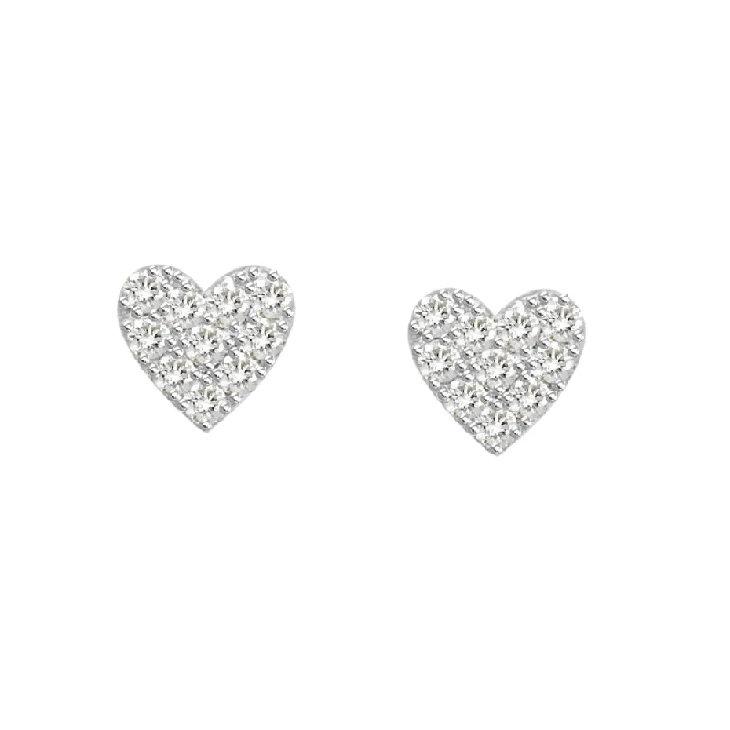 Flash Sale On Stunning Jewelry – Don't Miss Out 18k Diamond Heart Stud Earrings