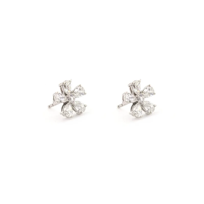 Personalized Jewelry Sale – Meaningful Gifts At Great Prices 2.14 ctw Diamond Flower Stud Earrings