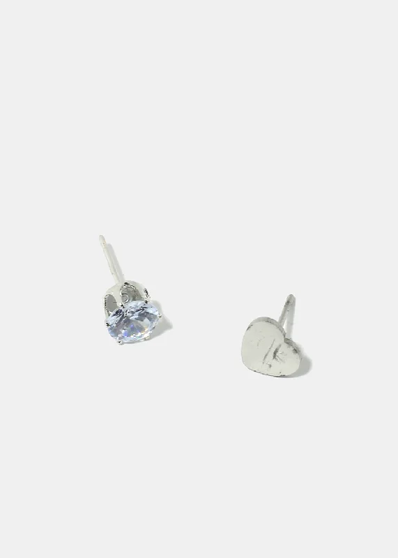 Special Jewelry Deals – Upgrade Your Collection 2-Pair Gemstone & Heart Stud Earrings