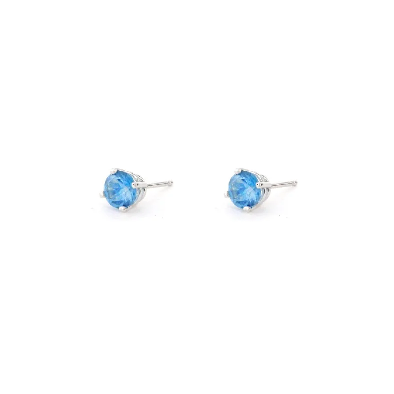 Jewelry Sale Alert – Shop Timeless Elegance Today 5MM Blue Topaz Stud Earrings